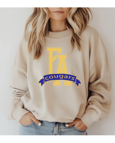 Franklin Academy -FA Cougars -Varsity Retro - Sweatshirt/Hoodie