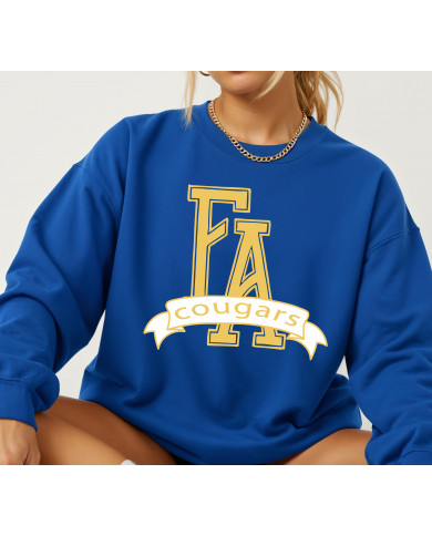 Franklin Academy -FA Cougars -Varsity Retro - Sweatshirt/Hoodie