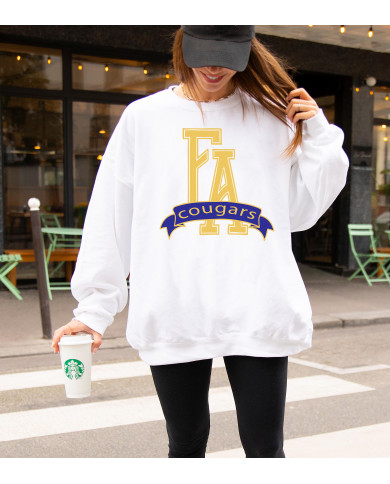 Franklin Academy -FA Cougars -Varsity Retro - Sweatshirt/Hoodie