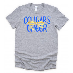 Franklin Academy Cougar Cheer- Blue and Gold Bow